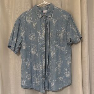 Old Navy Blue Casual Button Down Shirt